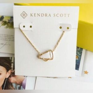 New Kendra Scott Cheer White Mother-of-Pearl Necklace Gold